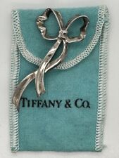 1985 Vintage Tiffany & Co. Ribbon Bow Brooch w/ Pouch