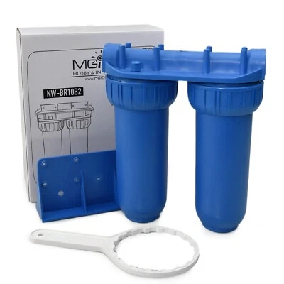 MGIDEA SISTEMA FILTRO ACQUA DOPPIA CARTUCCIA FILTRAZIONE Naturewater NW-BR10B2 IDRO H2O