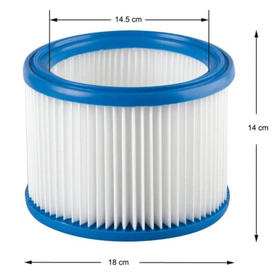 Cartridge Filter For Nilfisk Aero Attix, IVB 5,7,9 Vacuum Cleaner 302000726 - image 1 of 4
