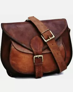 Satchel and Fable Handmade Women Vintage Style Genuine Leather Shoulder Bag NEW - Picture 1 of 17