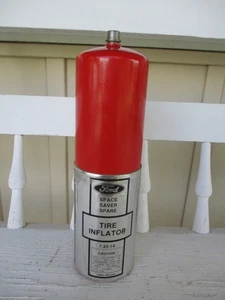 1969 MUSTANG COUGAR BOSS 302 COBRA JET SPACE SAVER TIRE INFLATOR 7.35-14 BOTTLE - Picture 1 of 8