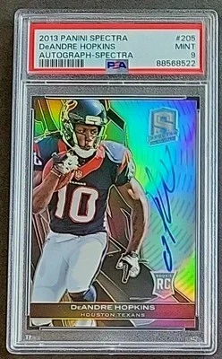 DeAndre Hopkins 2013 Panini Spectra RC Auto #205 Spectra #/99 PSA 9 RC Mint  - Image 1 of 3
