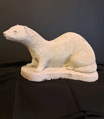 Hurón 5 3/4" Alto Hormigón Estatua Jardín Patio Exterior Decoración Cemento Foto 1 de 4