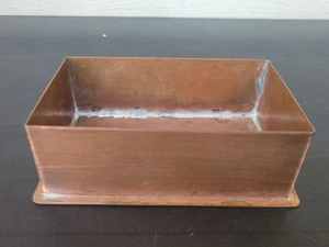 Caja rectangular vintage de cobre 6" x 3,5" A.L. Brearcliffe North Bend Washington - Imagen 1 de 5