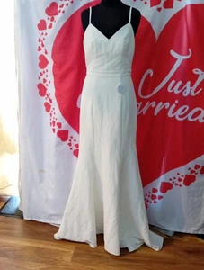 BNWT Wedding Dress size 10 ivory Crepe CHI-CHI Bridal, check measurements, F - Picture 1 of 5