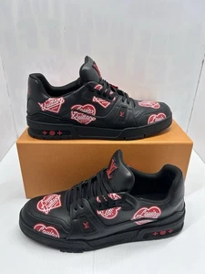 Louis Vuitton LV Trainer Nigo LV MADE Black ‘Red/Black’ US Size 12.5 BM9U4PPC02 - Picture 1 of 11