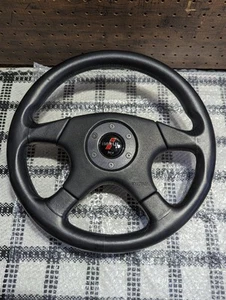 Hoshino Impul IMPUL MOMO Momo 360mm Genuine Leather Steering 4 Spoke Horn Button - Bild 1 von 8