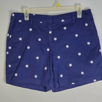Shorts feminino azul cáqui britânico WHT navio roda algodão náutico/elastano tamanho 6 - Imagem 1 de 4