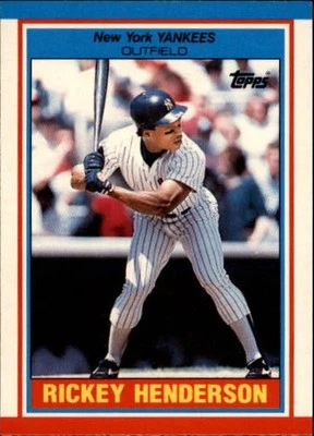 1989 Topps United Kingdom UK Minis #37 Rickey Henderson New York Yankees - NM-MT - Image 1 of 2