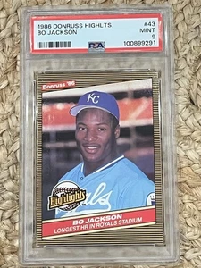 1986 Donruss Highlights #43 Bo Jackson PSA 9 MINT - Bild 1 von 2