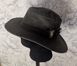 Vintage Country Classic Size Small Waxed Canvas Bush Hat Made In England Used - Picture 1 of 6