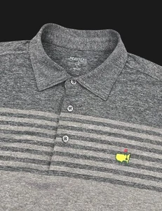 Masters Tech Men's Large Grey Augusta Logo Golf Polo Shirt - Picture 1 of 3