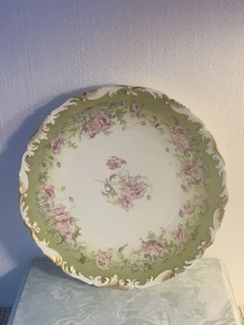 ANTIQUE PLATE T & V LIMOGES FRANCE BACK STAMP PORCELAIN TYPE 8.5” READ DES. - Picture 1 of 12
