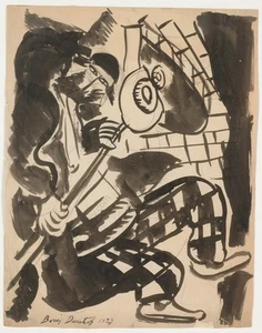 Boris Deutsch (1892-1978) "Shtetl Bäcker", Zeichnung, 1929 (1) - Bild 1 von 9