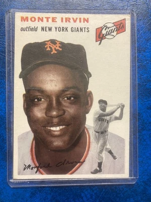 1954 TOPPS #3 (HOF) WB. MONTE IRVIN ! Exc Plus! - Image 1 of 3