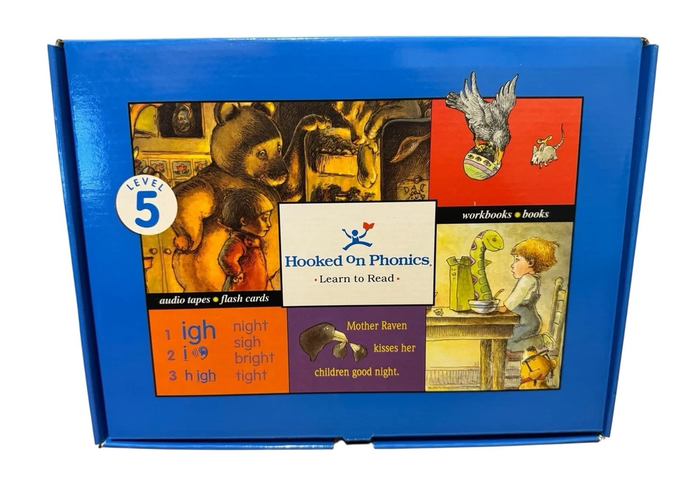 100 Complete Hooked on Phonics Level 5 Learn to Read Educational System Blue