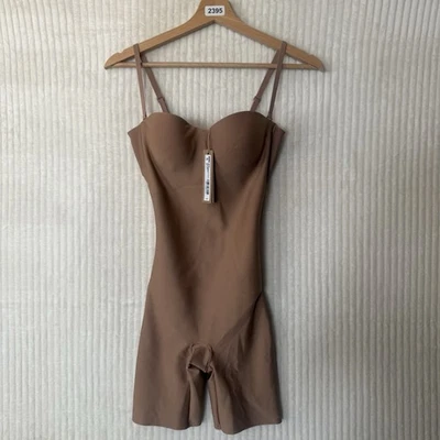 Skims Body Zoned Underwire Molded Mid Thigh Bodysuit In Sienna Sz Small NWT $138 - Image 1 of 4