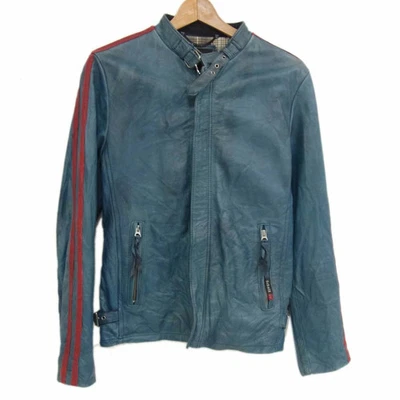 Schott Classic Racer Leather Jacket Midnight Blue S Trucker, Rare Color - Image 1 of 4