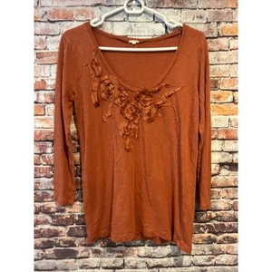 Orange J.crew Silk Embellished Blouse Top Women’s Size Medium - Picture 1 of 5