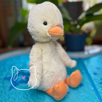 Jellycat BASHFUL DUCKLING New BNWT Soft Plush Toy Duck Yellow Hard to Find HTF - Image 1 of 4