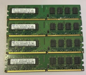 Set Of 4 SAMSUNG 2GB DDR2 2Rx8 PC2-6400U-666-12-E3 DEPO 264996-001 - Picture 1 of 3