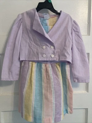 Vintage K.L.L. Vestido y chaqueta niña talla 6 excelente estado Foto 1 de 4