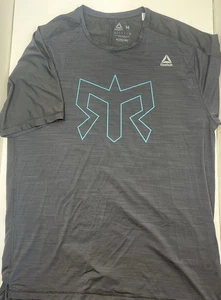 Ragnar Reebok Men’s Blue Medium Running Short Sleeve Shirt Activchill Vented - Picture 1 of 12
