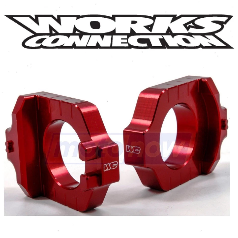 Works Connection Elite Axle Blocks for 2008-2009 Kawasaki KLX450R - Drive qo - Image 1 of 4