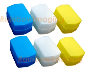 ( 2 Pcs ) JJC Blue Yellow white kit Flash Diffuser Box Kit for CANON 580EX II - Picture 1 of 1