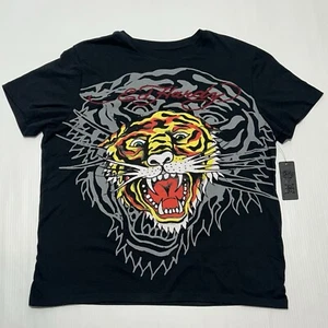 Camiseta Ed Hardy Para Hombre Desteñida Negra Gráfica Cuello Redondo Talla L Nueva Con Etiquetas - Imagen 1 de 12