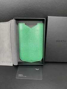 Original neue Hülle Marke Vertu Constellation V, SMARAGD KARUNG LEDER ETUI - Bild 1 von 3