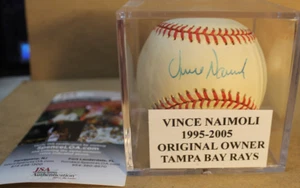 NAIMOLI, VINCE    1995--2005   TAMPA BAY RAYS ORIGINAL OWNER JSA AUTHENTIC - Picture 1 of 3
