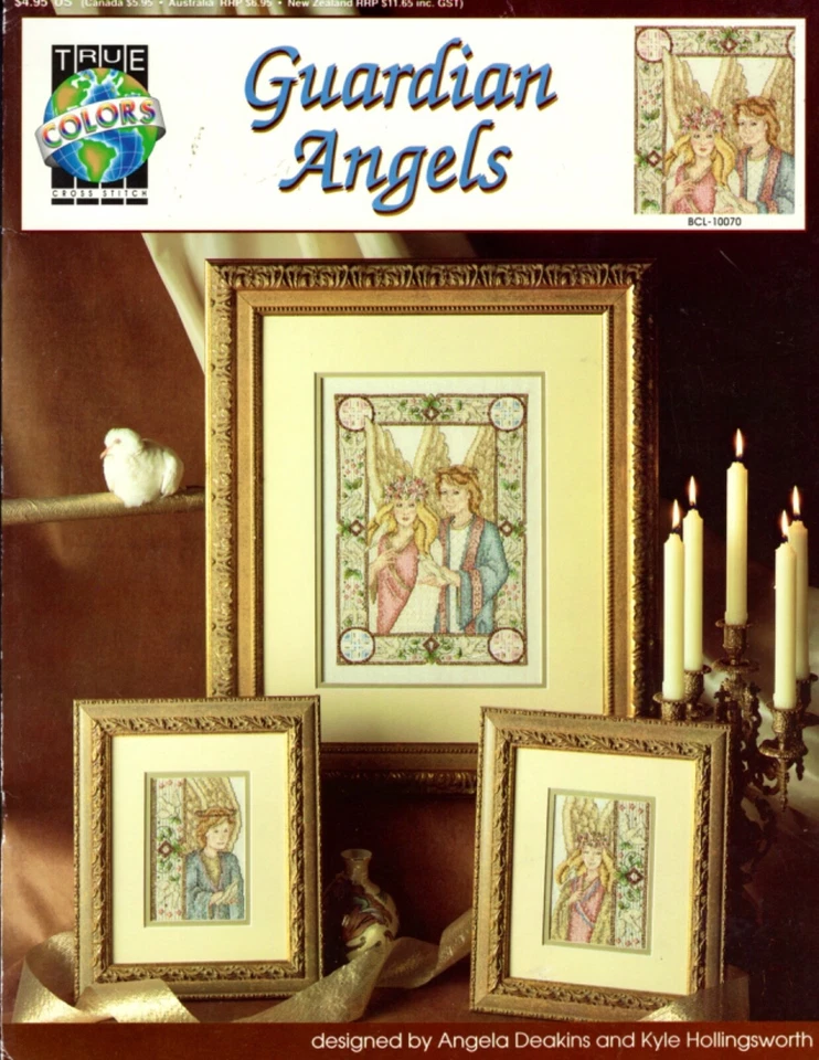 GUARDIAN ANGELS Cross Stitch Leaflet, True Colors BCL-10070 - Image 1 of 1