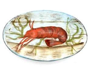 Kate McRostie Garnelen Teller maritim kleine ovale Schale zertifiziert international 7,5" - Bild 1 von 8