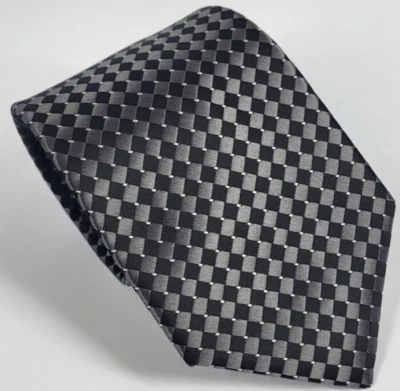 Corbata Croft & Barrow Poliéster Gris Negro Geométrica Hombre 56 x 3.25 Foto 1 de 4