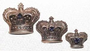 Juego de 3 broches vintage de plata esterlina corona real CORO ARTESANAL FIRMADO 95KA - Imagen 1 de 2