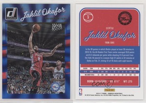 2016-17 Panini Donruss Blue Holo Laser /49 Jahlil Okafor #2