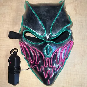 Halloween Mask LED Light Up Purge Mask, Scary Unisex Adult Mixed Color 12”L/7”W - Picture 1 of 8