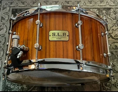 Tama SLP G-Maple Snare Drum 14x7” Gloss Natural Zebrawood - Image 1 of 4