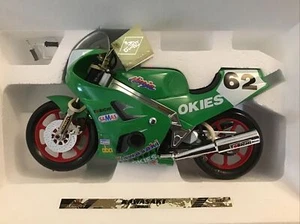 RARE Guiloy KAWASAKI NINJA #62 Okies Racing 1/10 Scale Motorcycle Diecast - NEW - Picture 1 of 10