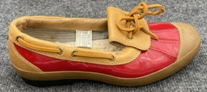 Mocassino UGG Ashdale 1993 donna taglia 8 rosso vernice scarpe anatra foderato pelliccia - Foto 1 di 11