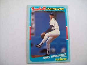 OREL HERSHISER LOS ANGELES DODGERS LA  1989 Fleer Baseball's Exciting Stars #24