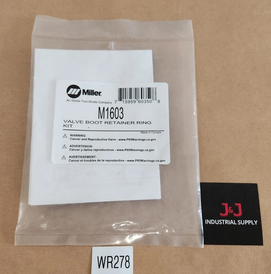 Miller M1603 Kit Incl 3-valve Boot 3-retainer Ring