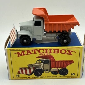 Vintage Matchbox No. 16C Scammel Mount, Snowplow 1964 NICE In Orig Box, All Flap - Picture 1 of 15