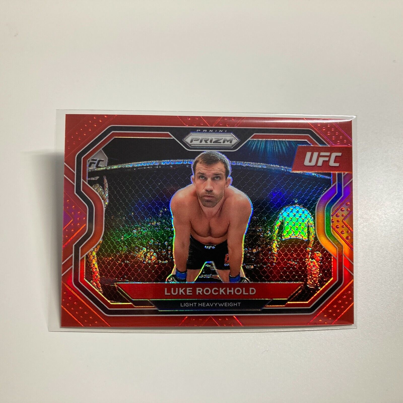 Luke Rockhold 2021 Panini Prizm UFC Red Refractor Card 4/275 #113