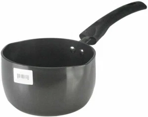Vinod Hard Anodised Deep Milk Pan With 2 Double Pouring Lips Black Boiling Pot - Picture 1 of 2