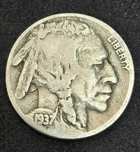 1937 Buffalo Nickel VG Circulated Strong Strikes - Bild 1 von 2