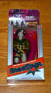 Selten Vintage 1986 TEX HEX BRAVESTAR Actionfigur Mattel #1725 NEU SEALED Hong Kong - Bild 1 von 14