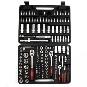 171Pcs Socket Driver Set&Screwdriver Bit Torx Rachet 1/2",1/4" & 3/8" Tool Kit - Picture 1 of 12