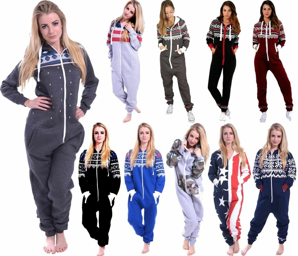 Mujeres Damas Polar Con Capucha Azteca Cálido 1 Mono Todo en Uno Cremallera Mono Mono Mono Mono Foto 1 de 1